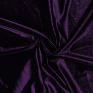 Tessuto velluto elasticizzato tinta unita viola