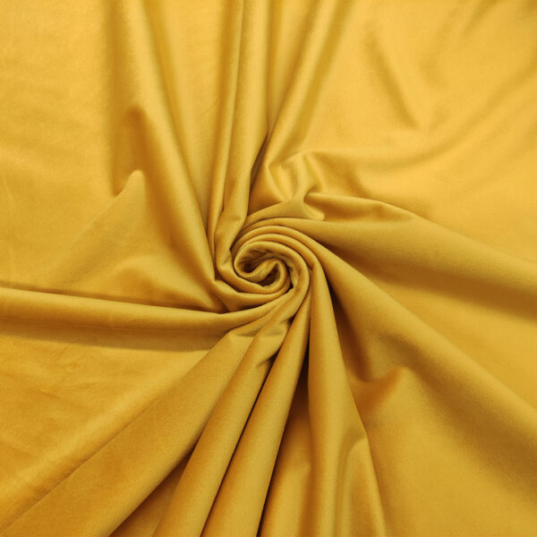 Tessuto Velluto per arredo tinta unita giallo ocra