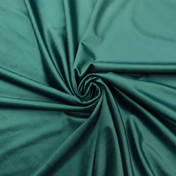 Tessuto Velluto per arredo tinta unita verde petrolio