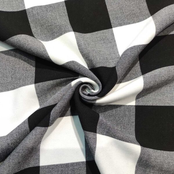 Tessuto Crepe morbido peso autunnale bianco - nero