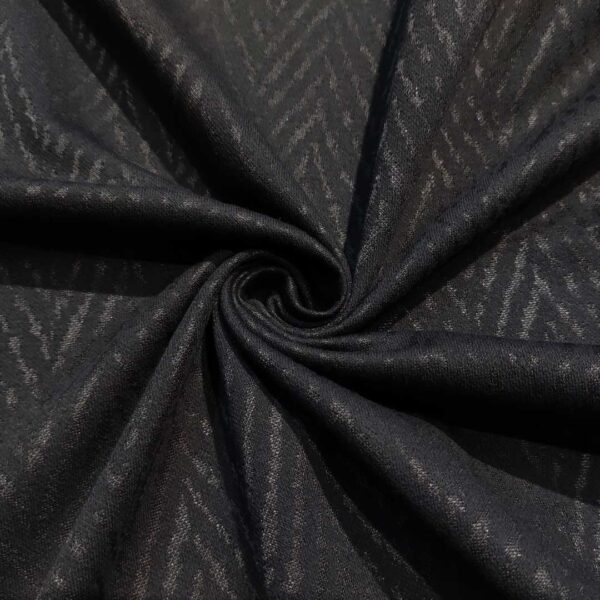 Tessuto Jersey peso autunnale a fantasia motivo astratto nero