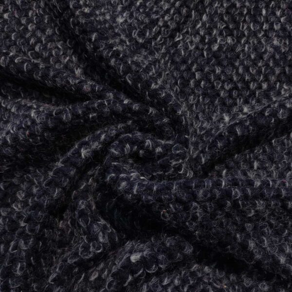 Tessuto Lana Cotta tweed blu - grigio