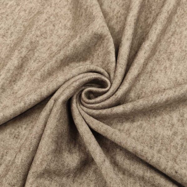 Tessuto Maglia Mano Cashmere tinta unita tortora melange