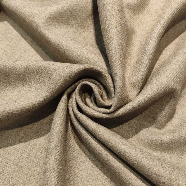 Tessuto Flanella di pura lana tinta unita fango