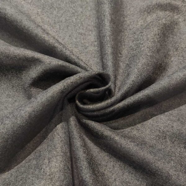Tessuto Flanella di pura lana tinta unita grigio medio