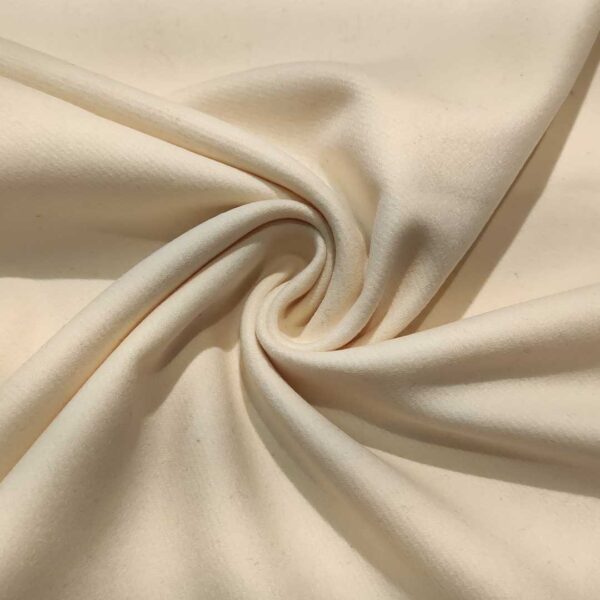 Tessuto Pannetto per cappotti tinta unita panna