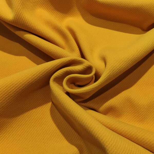Tessuto per cappotto Panno a maglia tinta unita motivo diagonale giallo