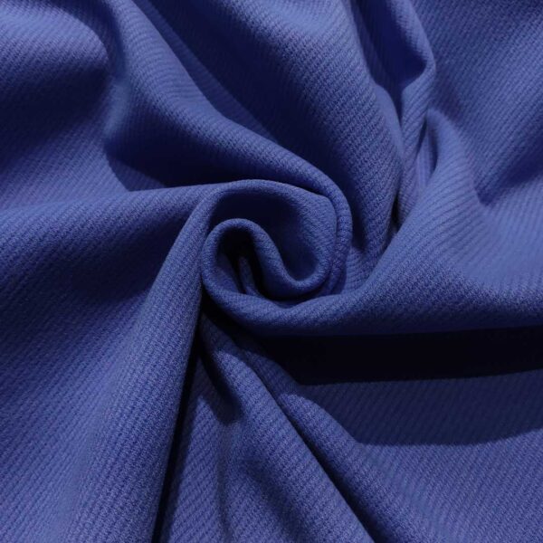 Tessuto per cappotto Panno a maglia tinta unita motivo diagonale indaco