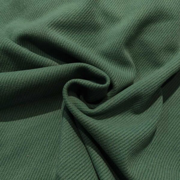 Tessuto per cappotto Panno a maglia tinta unita motivo diagonale salvia