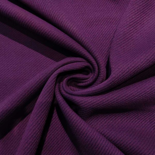 Tessuto per cappotto Panno a maglia tinta unita motivo diagonale viola