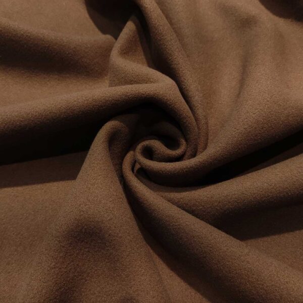 Tessuto per cappotto Panno a maglia tinta unita cammello