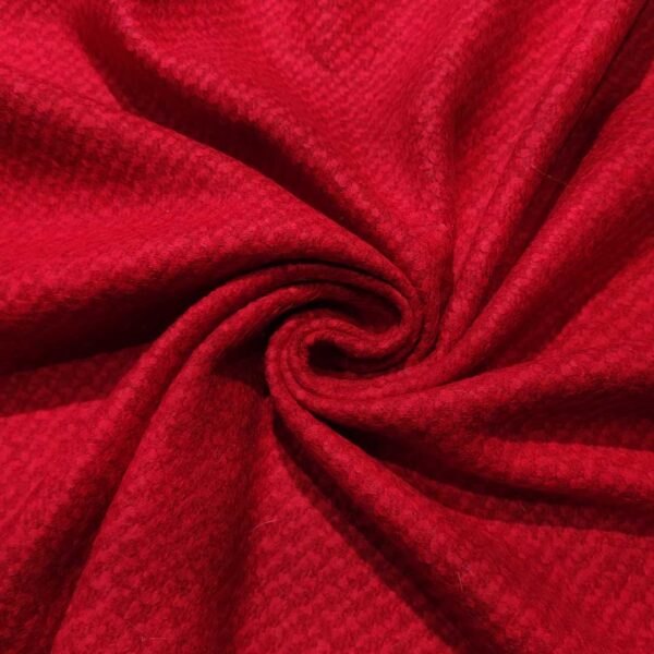 Tessuto per cappotto motivo tweed rosso