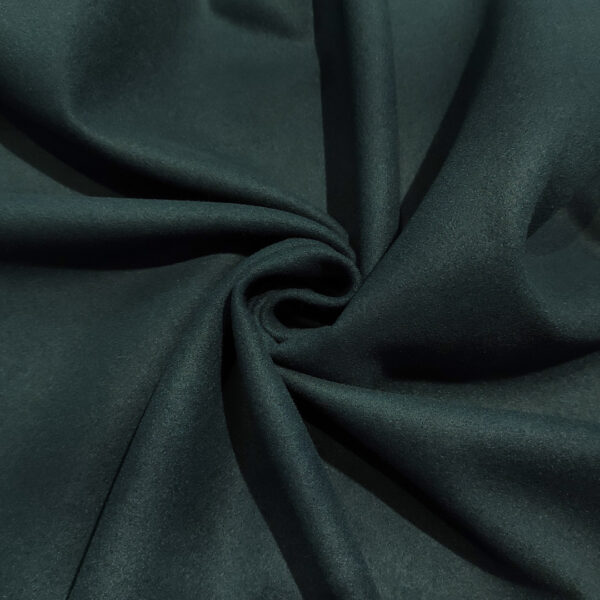 Tessuto per cappotto Panno a maglia tinta unita petrolio scuro