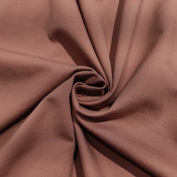 Tessuto Punto Milano tinta unita rosa antico scuro