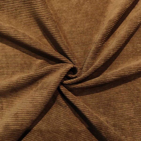 Tessuto Velluto a coste tinta unita tabacco