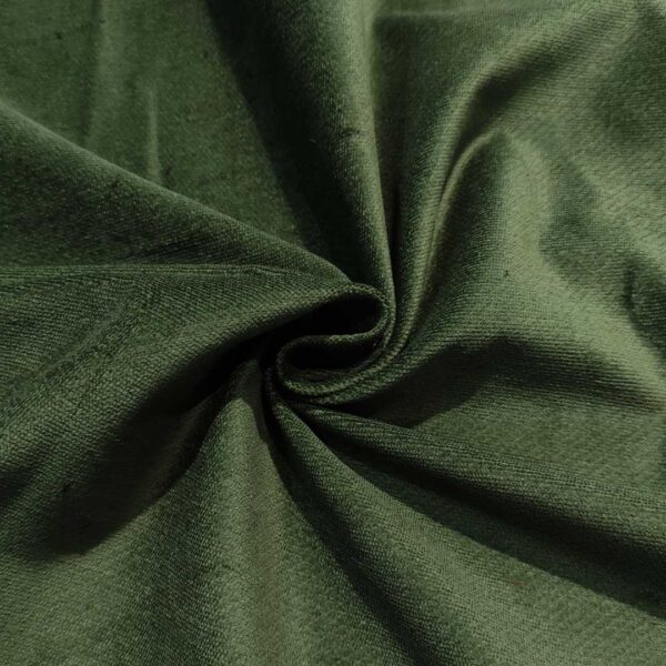 Tessuto Velluto di cotone elasticizzato tinta unita verde oliva