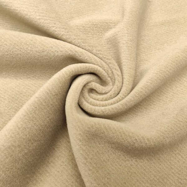 Tessuto per cappotto tinta unita beige