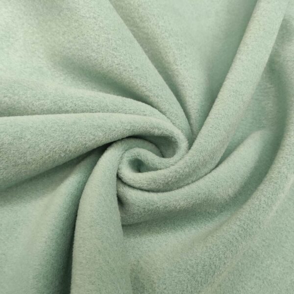 Tessuto per cappotto tinta unita verde salvia