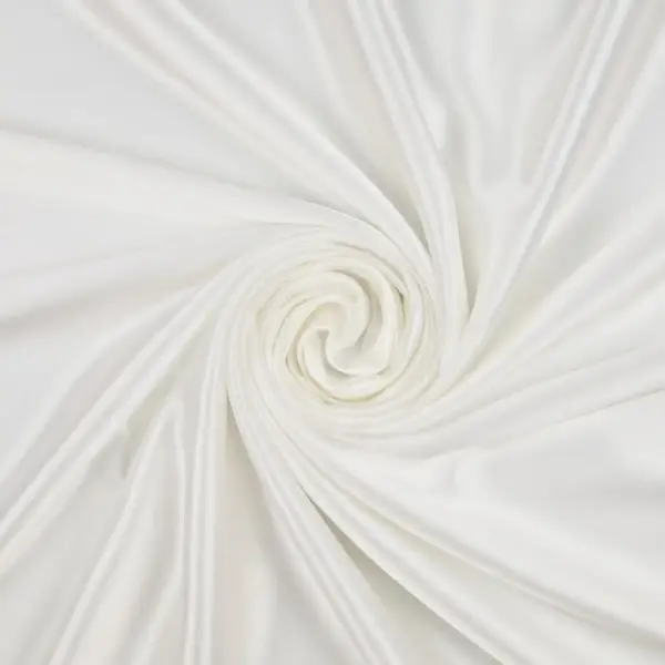 Crepe satin a tinta unita elasticizzato bianco seta