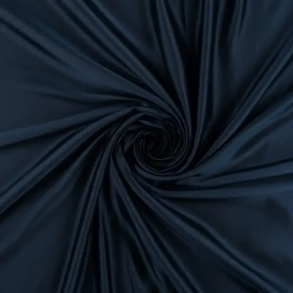 Crepe satin a tinta unita elasticizzato blu navy