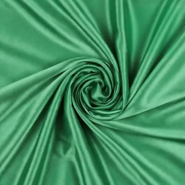 Crepe satin a tinta unita elasticizzato verde smeraldo