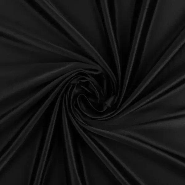Crepe satin a tinta unita elasticizzato nero