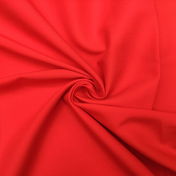 Tessuto Cady Cotton Elasticizzato tinta unita rosso
