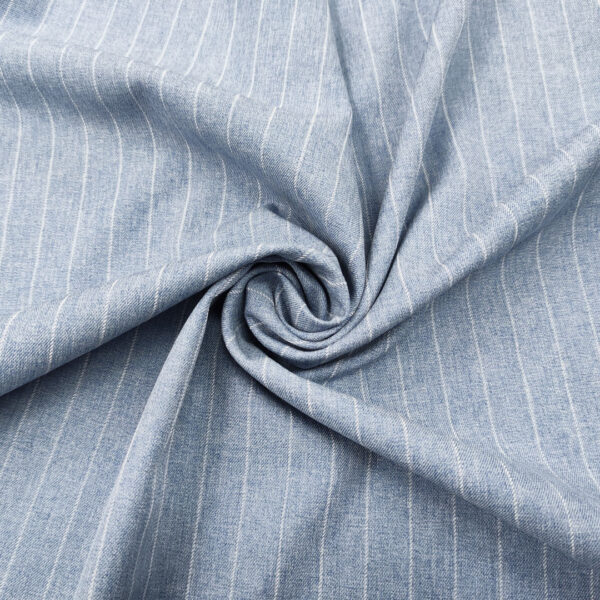 Tessuto Cady Elasticizzato effetto melange motivo gessato carta da zucchero - bianco