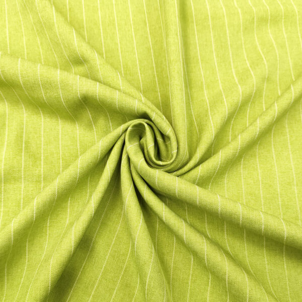 Tessuto Cady Elasticizzato effetto melange motivo gessato mela - bianco