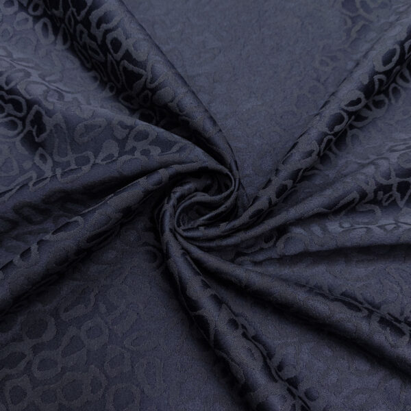 Tessuto Jacquard in cotone motivo blu