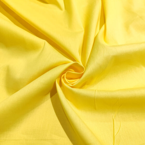 Tessuto Popeline di cotone tinta unita giallo