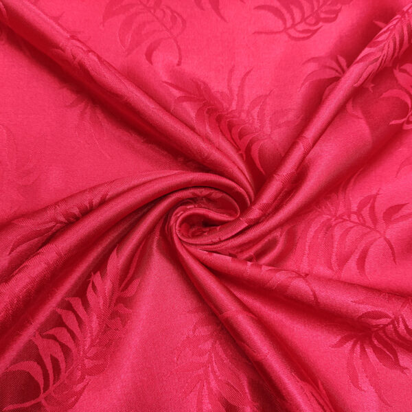 Tessuto Satin leggero jacquard motivo floreale fucsia