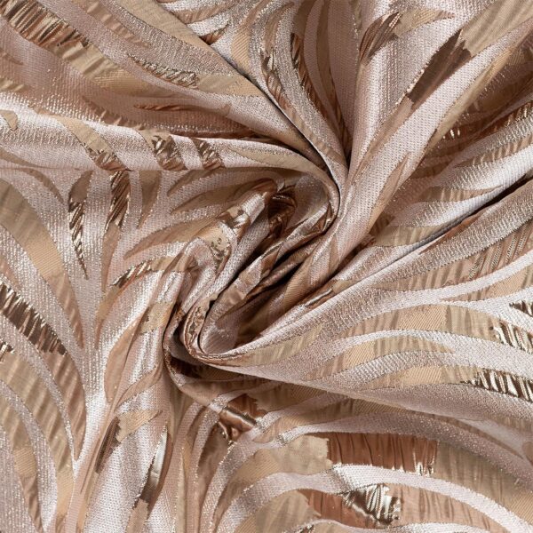 Tessuto Broccato motivo astratto oro - beige - bronzo