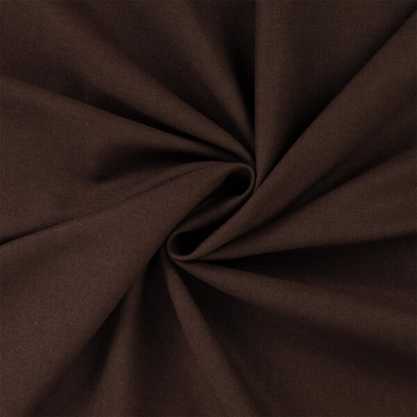Tessuto Misto Lino tinta unita marrone
