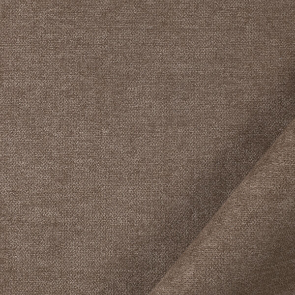Tessuto per rivestimenti Nabuk idrorepellente effetto scamosciato tinta unita beige scuro