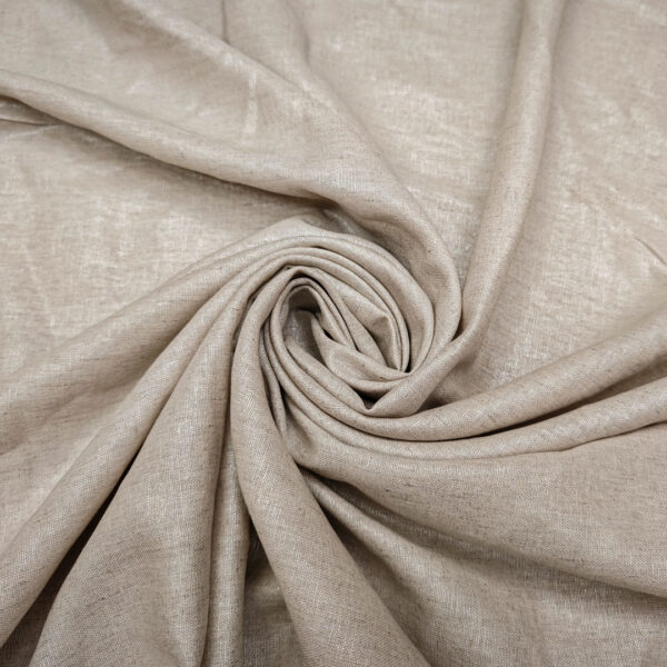 Tessuto puro Lino spalmato beige - argento