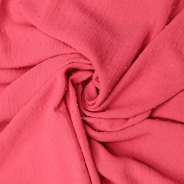 Tessuto Crepe plumetis tinta unita fucsia