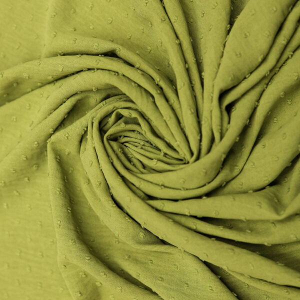 Tessuto Crepe plumetis tinta unita pistacchio