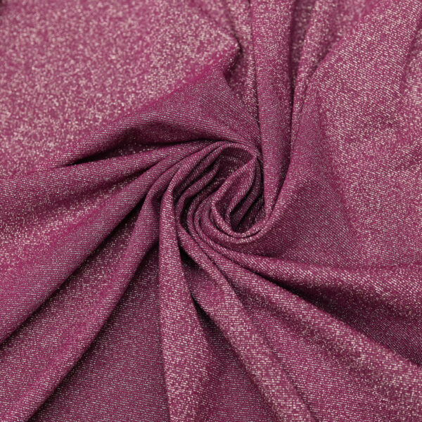 Tessuto Jersey lurex azalea - argento