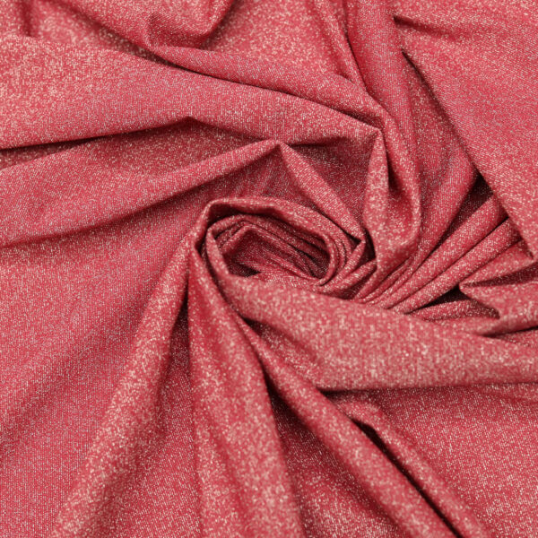 Tessuto Jersey lurex fucsia - argento