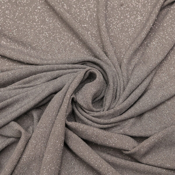 Tessuto Jersey lurex grigio fumo