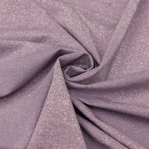 Tessuto Jersey lurex lilla - argento