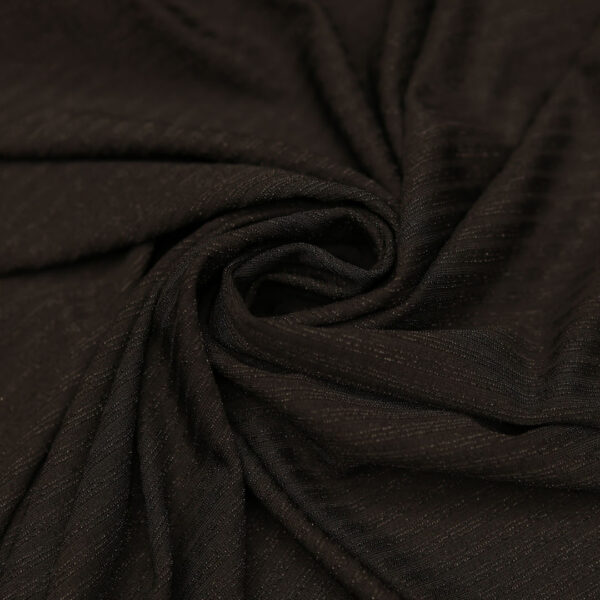 Tessuto Jersey lurex motivo rigato nero