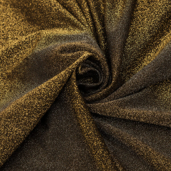 Tessuto Jersey lurex nero - oro