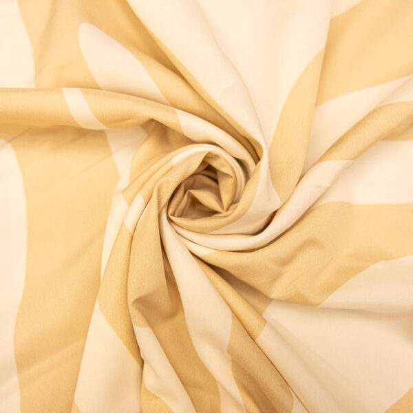 Tessuto Misto Viscosa a fantasia motivo astratto bianco beige