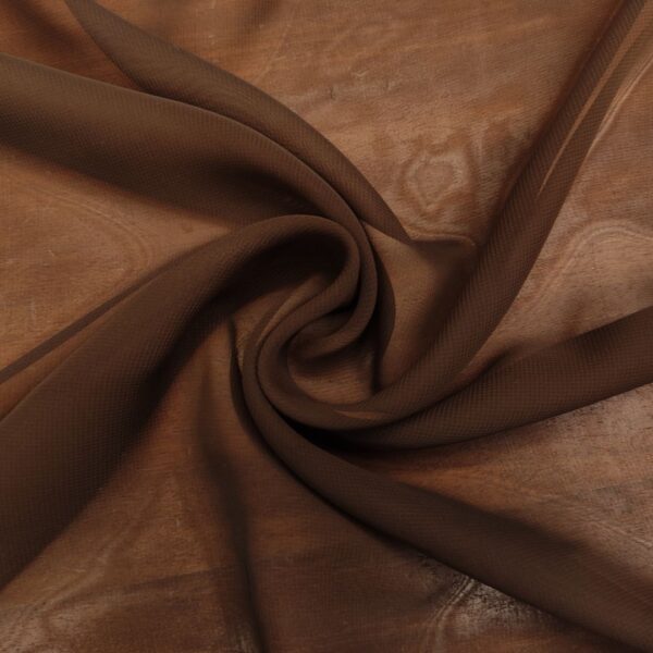 Tessuto Chiffon in tinta unita cioccolato