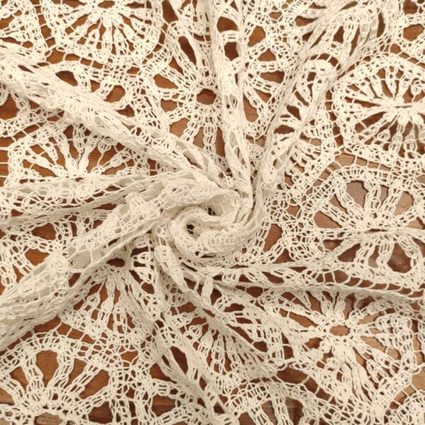 Tessuto Pizzo macramè motivo geometrico bianco-01