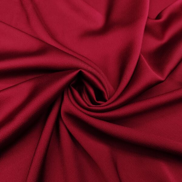 Tessuto Satin Crepe elasticizzato tinta unita borgogna