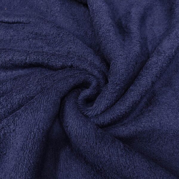 Tessuto Spugna Di Cotone in Tinta Unita blu navy