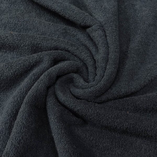 Tessuto Spugna Di Cotone in Tinta Unita blu notte